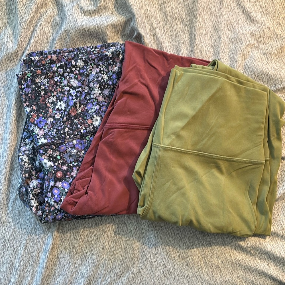 Lot of 3 Lululemon Align 21” Size 10 Leggings